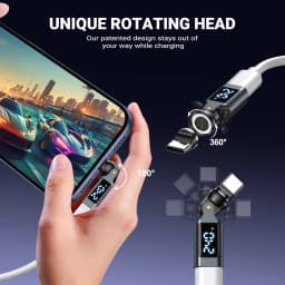 AUFU Digital Display USB C Magnetic Adapter PD240W 9Pin USB C to Type C Fast Charging USB-C Female OTG Converter for Samsung IPh