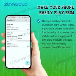 ESIM Physical Card EUICC Card Can Write 10-15 Digits SIM Card Reader TYPEC Socket Compatible with 95% of Mobile Phones/computers