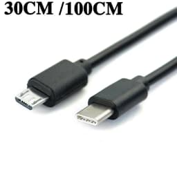 Type C USB-C To Micro USB Cable For Samsung Micro B USB Type C Cord Male To Male 30/100cm Fast Data