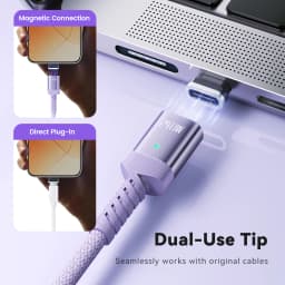 Toocki 240W USB C Magnetic Charging Cable PD Fast Charging Type C to Type C Cable For iPhone 17 Macbook Huawei Samsung S26 S25