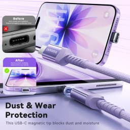 Toocki 240W USB C Magnetic Charging Cable PD Fast Charging Type C to Type C Cable For iPhone 17 Macbook Huawei Samsung S26 S25