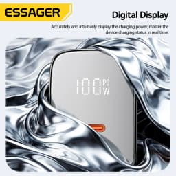 Essager 100W GaN USB Type C Charger Digital Display QC 4.0 PD 3.2 Fast Charge For Samsung Huawei iPhone17 Laptop MacBook