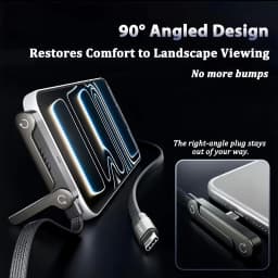 USB Type C 240W Fast Charging Cable 2 in 1 Foldable Stand for iPhone 15 17 and Type C Phones