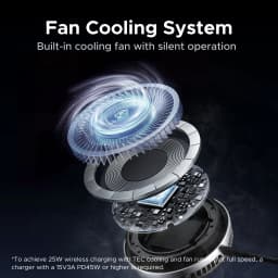UGREEN MagFlow Pro Qi2.2 25W Magnetic Wireless Charger with Cooling Fan For iPhone 17 16 Pro Max TEC Cooling Charging Pad