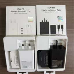 Samsung 65W EU/UK/US 3-Port Super Fast Charging Wall Charger, for Samsung Complete Series Mobile Phone Tablet With 1M 5A Cable