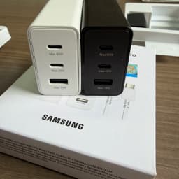 Samsung 65W EU/UK/US 3-Port Super Fast Charging Wall Charger, for Samsung Complete Series Mobile Phone Tablet With 1M 5A Cable