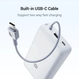 Xiaomi 20000mAh 33W Two-Way Fast Charging Power Bank with Built-in USB-C Cable Portable External Battery for iPhone 15-17 Xiaomi