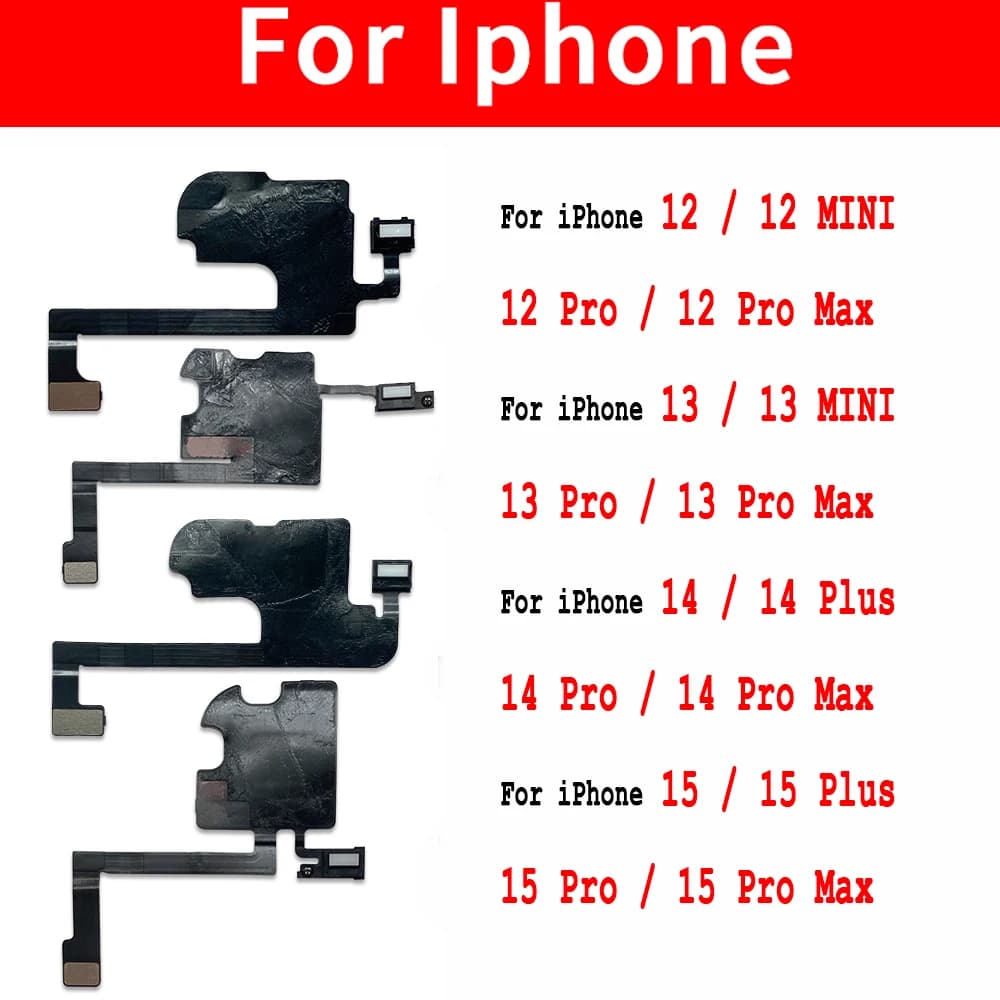 NEW Earpiece With Proximity Light Sensor Flex For IPhone 12 Pro Max 13 mini 14 15 Plus Ear Speaker Sound Replacement Parts