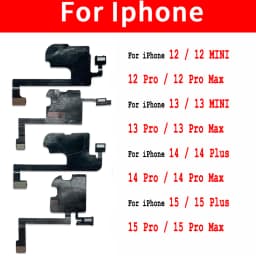 NEW Earpiece With Proximity Light Sensor Flex For IPhone 12 Pro Max 13 mini 14 15 Plus Ear Speaker Sound Replacement Parts