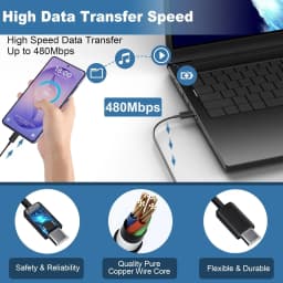 PD 45W 5A Dual USB-C Super Fast Charge Cable For Samsung S23 S24 S25 Plus Note 20 Ultra A53 A54 A55 Type-C Quick Charging Cables