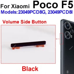 Power Volume Control Buttons For Xiaomi Poco M5 M5s F5 Pro On Off Power Volume Audio Small Side Keys Repair Parts