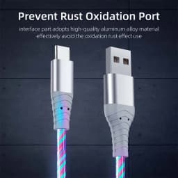 NNBILI USB Type C Cable 3A Fast Charging Data Cord for Samsung Xiaomi OPPO Huawei Phone Charger Micro USB Wire LED Cable