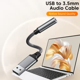 USB To 3.5mm Earphone Adapter 3.5 Jack Audio Converter for Notebook PC PS4 USB to 3.5mm Headphone Connector