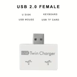 USB2.0 Splitter 1 Male To 2 Ports Female USB Hub Adapter Converter For Huawei Xiaomi Macbook Phone Laptop Charging Accessories