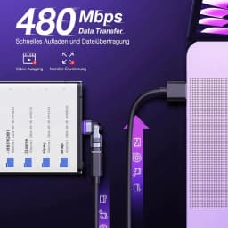 For iPhone Laptop 240W 16pin Magnetic OTG Adapter Type C Female to Type C IOS Micro Male Converter PD 5A Fast Charging Adapter