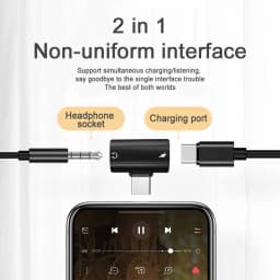USB Type C to 3.5mm Headphone and Charger Adapter 30W Fast Charging Splitter With Aux Audio Jack For Samsung Galaxy S24 23 Ultra