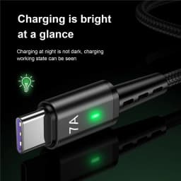 7A USB Type C Cable Wire For Samsung S22 S20 Xiaomi mi 12 Mobile Phone Fast Charging USB C Cable Type C Charger Data Cord Cables