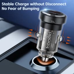 Toocki 33W Car Charger Quick Charge PD 3.0 SCP 5A USB Type C Car Phone Charge Fast Charging For iPhone 14 13 Xiaomi Samsung S23