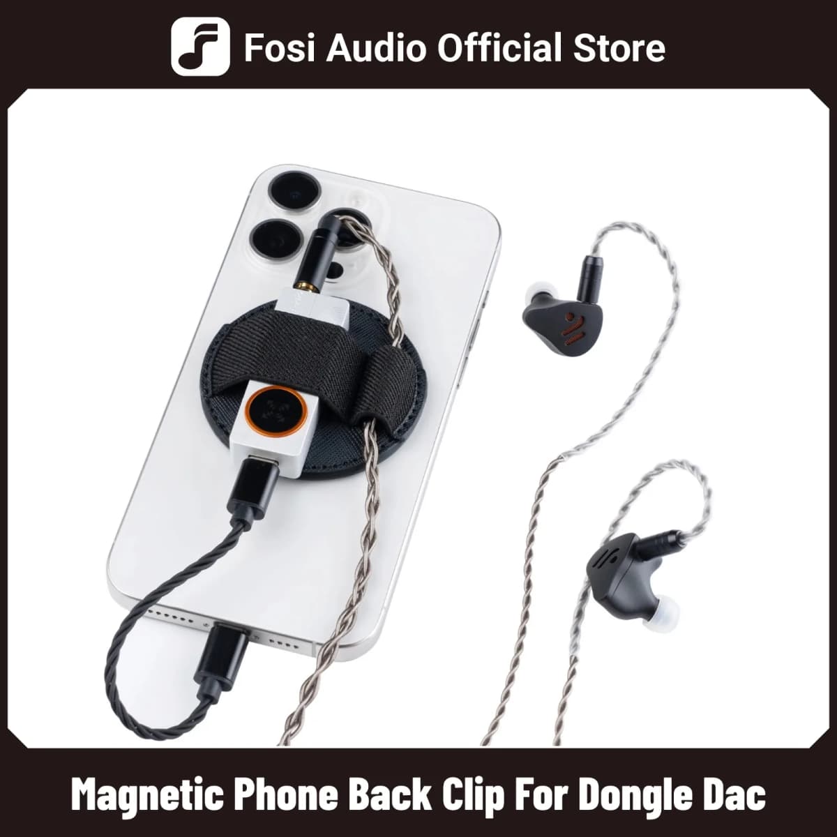 Mobile Phone Magnetic Back Clip Magnetic Dac holder For DS3/DS2 Dongle DAC/Wired IEM Earphones