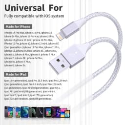 5Packs USB To Lightning Cable For IPhone14 13 12 11 Pro Max X XS XR 12W Fast Charging Cable Data Wire Cord USB C Cable For iPhon