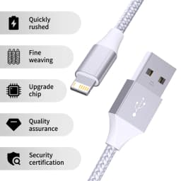 5Packs USB To Lightning Cable For IPhone14 13 12 11 Pro Max X XS XR 12W Fast Charging Cable Data Wire Cord USB C Cable For iPhon