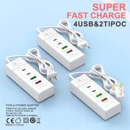15W USB Charger Multi Ports Fast Charging Type C Phone Charger For iPhone 15 Samsung Xiaomi Quick Charge EU/US Plug Wall Charger