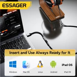 Essager Type C To 3.5mm Jack AUX Cable for iPhone 15 Samsung MacBook Lighting to 3.5mm Headphone Audio Adapter for iPhone 14 13