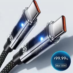 Nylon Braided USB C Cable 240W Super Fast Charging Data Line for Samsung Xiaomi Huawei Universal Type-C Quick Charge Cables
