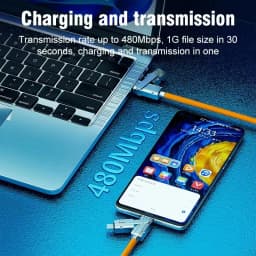 4 In 1 120W USB Type C to Type C Cable for Huawei Honor 3 IN 1 PD 100W Fast Charging Data Cable for iPhone 15 Pro Max 1M/1.5M/2M