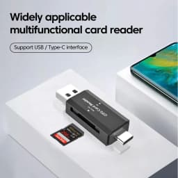 2 in 1 USB 2.0 Type C SD TF Card Reader High Speed Card Reader for PC Laptop Accessories Smart Memory Cardreader SD Card Adapter