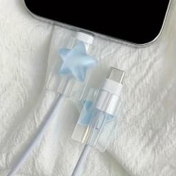 Korea Cute 3D Ocean Stars Change Charger Protector Cover Charger Line Protectors Organizer Winder Protector Cover Accessories