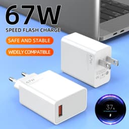 67W Super Fast USB Charger for Xiaomi 11 12 Lite 13T 14T Redmi Note 10 11S 12T 13 Pro POCO F5 X5 Type C Quick Charging 6A Cable