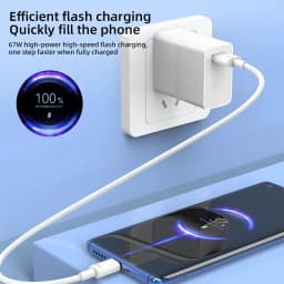 67W Super Fast USB Charger for Xiaomi 11 12 Lite 13T 14T Redmi Note 10 11S 12T 13 Pro POCO F5 X5 Type C Quick Charging 6A Cable