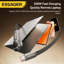 Essager Elbow 240W USB Type C Cable PD Fast Charging Charger Wire for iPhone 17 16 15 Pro iPad MacBook Pro Xiaomi Samsung Huawei