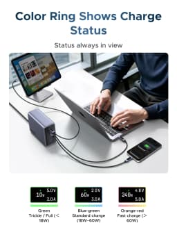 UGREEN PD240W USB-C Cable Digital Display Charging Smart Cable for Laptop HP Dell MacBook iPhone Duo 18/17 Samsung S26/25 iPad