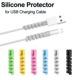 6/20pcs Cable Protector Silicone Charge Cable Spiral Winder Wire End Cord Savers Cover For Phone USB Charger Cable Accessories
