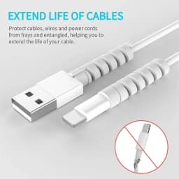 6/20pcs Cable Protector Silicone Charge Cable Spiral Winder Wire End Cord Savers Cover For Phone USB Charger Cable Accessories