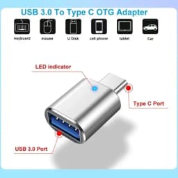 USB 3.0 OTG adapter USB-C to USB A converter suitable for Macbook Samsung Xiaomi Huawei LED USBC OTG connector