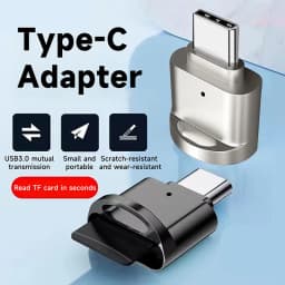 TF Card Reader, Micro SD Card Reader, Type C TF Memory Card Reader USB C to USB Adapter Applicable to for iPhone 17/17 Plus