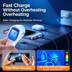 1. 3 in 1 100W Fast Charging Cable Transparent LED Night Light USB Type C Micro Charger Cord for iPhone Huawei