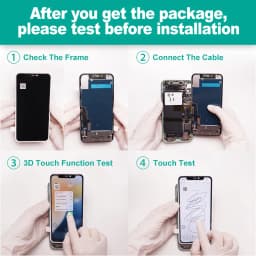 AMOLED For iPhone 12 MINI Display LCD Touch Screen Digitizer Replacement Support Face ID For A2399 A2176 A2398 A2400 A2399