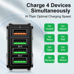 20W Multi Ports USB Charger Fast Charging Charger Quick Charger 3.0 For Samsung Galaxy S23 S22 Ultra Xiaomi iPhone 16 15 KR Plug