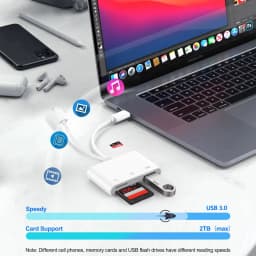 USB C SD TF Memory Card Reader Camera Adapter Trail Viewer for iPhone 17 16 15 iPad Samsung Xiaomi Keyboard Mouse OTG Adapter