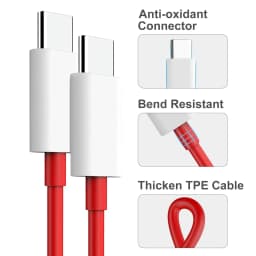 65W 80W SuperVOOC Fast Charge Cable For OnePlus 10 Pro 11 12 13 Nord 2T 3 4 5 CE 2 USB To USB-C Dual Type C PD Line 1m 1.5m 2m