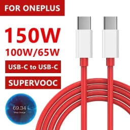 65W 80W SuperVOOC Fast Charge Cable For OnePlus 10 Pro 11 12 13 Nord 2T 3 4 5 CE 2 USB To USB-C Dual Type C PD Line 1m 1.5m 2m