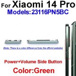 For Xiaomi 14 14T Pro Ultra On Off Power Volume Side Button Power Control Side Button Switch Replacement Repair Parts