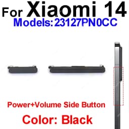 For Xiaomi 14 14T Pro Ultra On Off Power Volume Side Button Power Control Side Button Switch Replacement Repair Parts