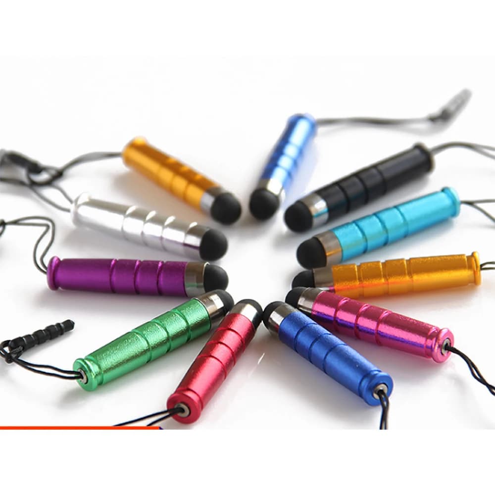 10Pcs Mini Fine Point Stylus Universal Capacitive Screen Touch Pen Stylus for IPhone Smart Laptop Tablets Pens with Dust Plugs