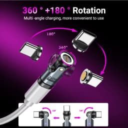 AUFU 3Pcs 9Pin 240W Magnetic USB C to Type C OTG Adapter Fast Charge Cable Converter for iPhone 16 15 MacBook Pro Xiaomi Laptop