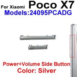 For Xiaomi Poco x7 Poco x7 f7 Pro On Off Power Volume Side Button Volume Power On Off Key Side Button Flex Cable Repair Parts